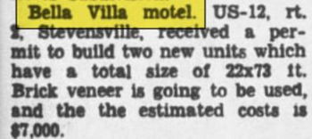 Bella-Villa Motel and Restaurant (Bella Villa Motel, Super 8 by Wyndham, Park Inn) - Nov 1960 Building Permit